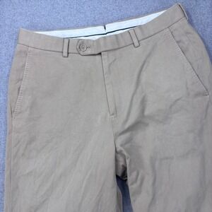 Brooks Brothers Country Club Chino Pants Mens 33 (Fits 32x30) Khaki Cotton Twill
